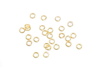 anneau ouvert 5mm doré x10pc