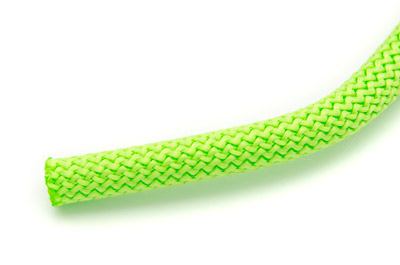 corde tressée ronde 10mm vert fluo x10cm