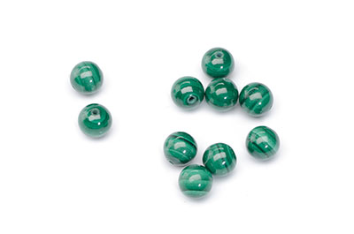 perle malachite vert 8mm x1fil(env45pcs)